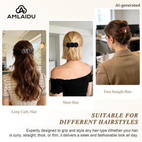 Amlaidu flat hair clip close-up showing strong grip