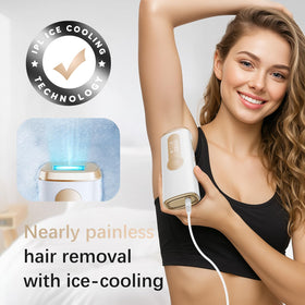 AMOTAOS IPL Hair Removal Device side view showing controls