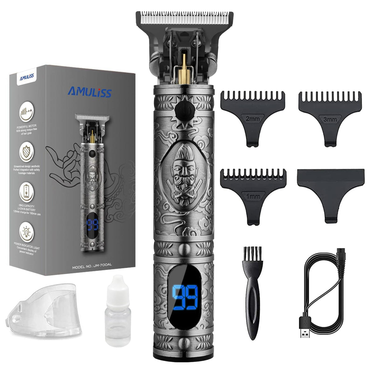 AMULISS Men's Beard & Hair Trimmer front view