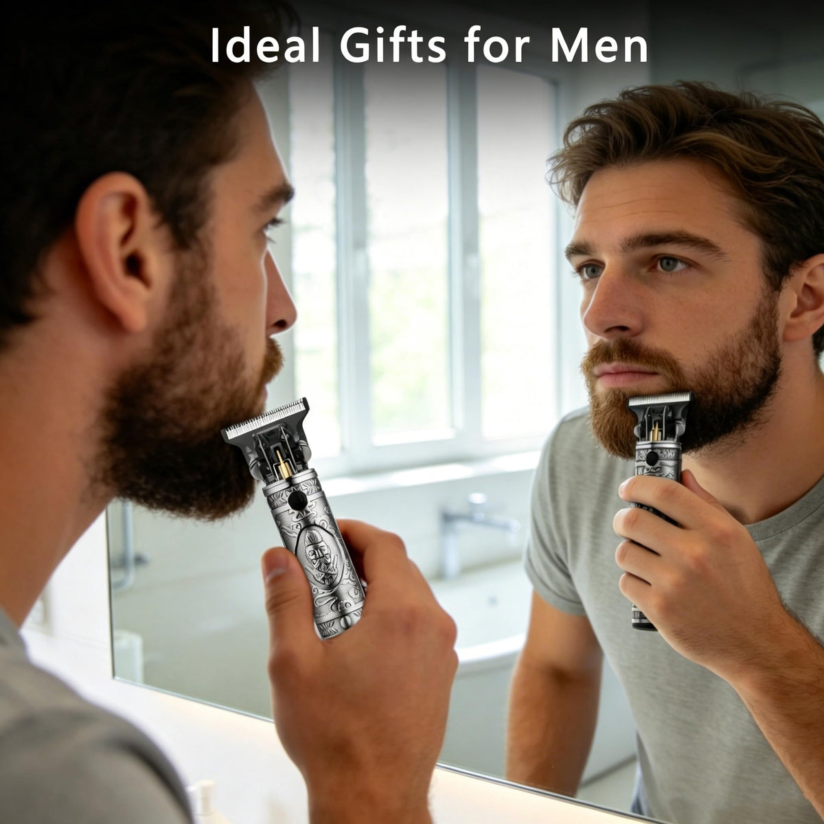 AMULISS Men's Beard & Hair Trimmer with protective case