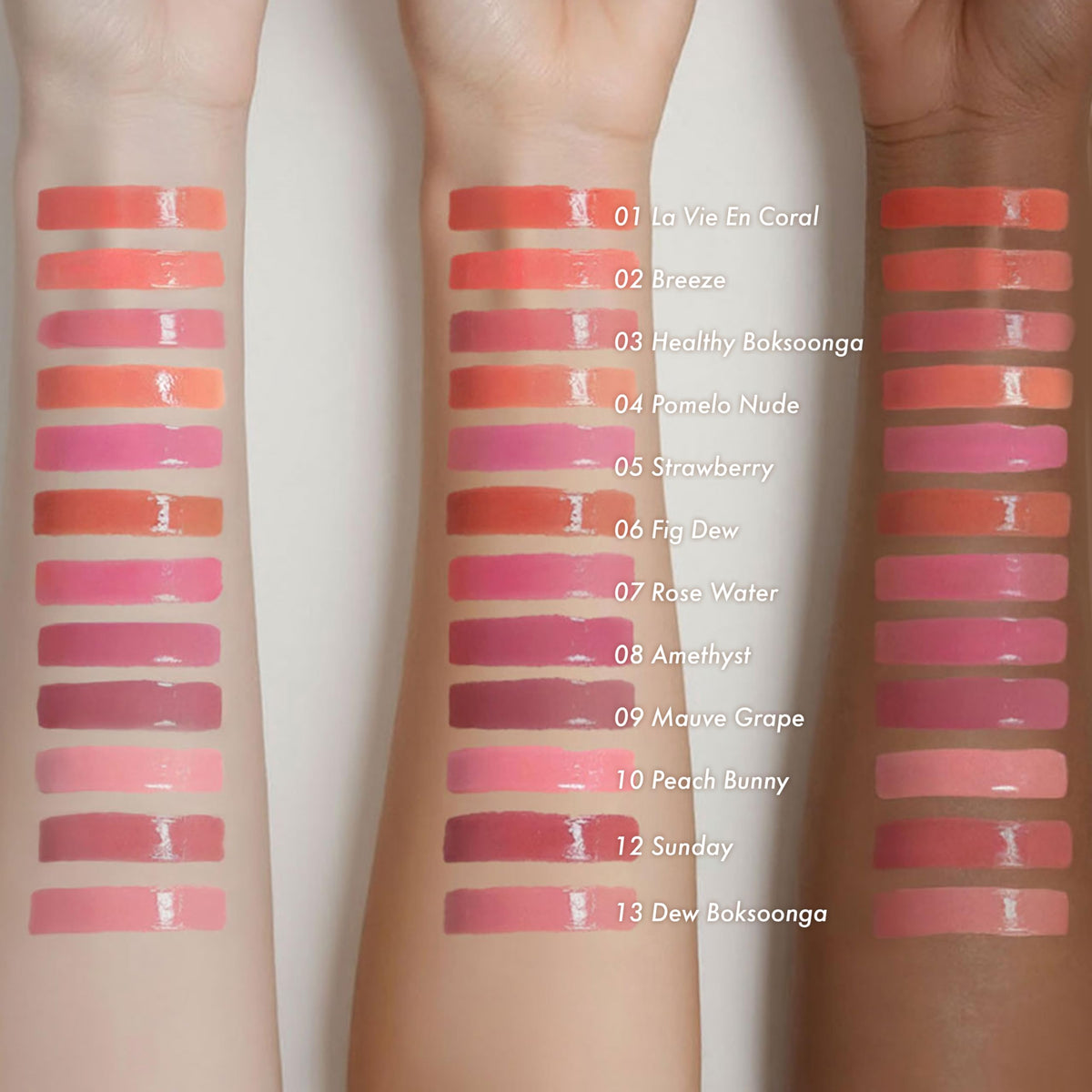 Amuse Daisy Flower Dew Tint 12 shades display