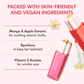 Amuse Daisy Flower Dew Tint 13 DEW BOKSOONGA applicator close-up