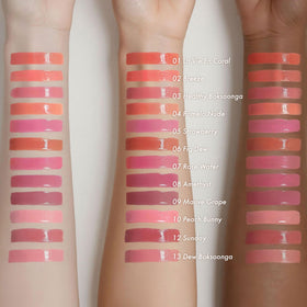 Amuse Daisy Flower Dew Tint DIPPIN CHERRY with other shades