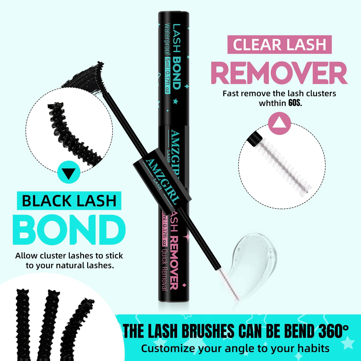 AMZGIRL LASH 2-in-1 Lash Bond and Remover back view