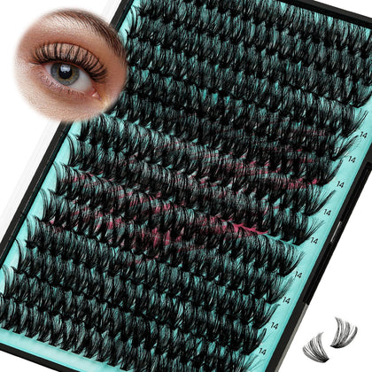 AMZGIRL LASH 40D 50D Lash Clusters tray with 280 individual lashes
