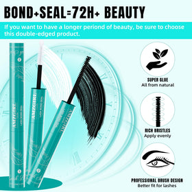 AMZGIRL LASH Black Bond and Seal Lash Glue with brush head