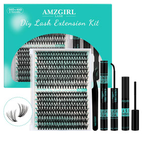 AMZGIRL LASH Lash Clusters Kit with 320Pcs and applicator