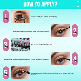 AMZGIRL LASH lash clusters packaging with product details