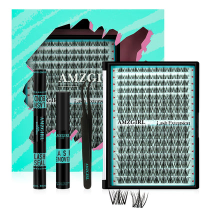 AMZGIRL LASH Manga Wispy Lash Clusters Kit contents including lash clusters and applicator