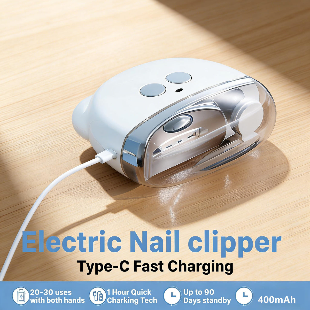 AMZKISS Electric Nail Clippers packaging front view