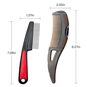 AMZWISH Dandruff Comb Set with a focus on the Gua shua handle