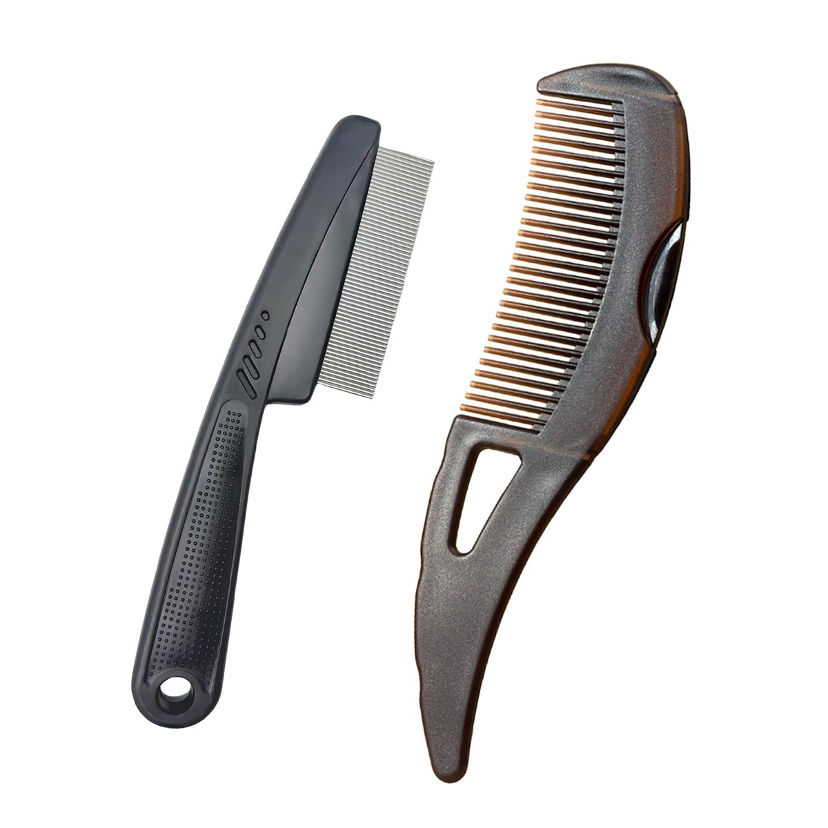 AMZWISH Dandruff Comb Set with plastic and stainless steel combs