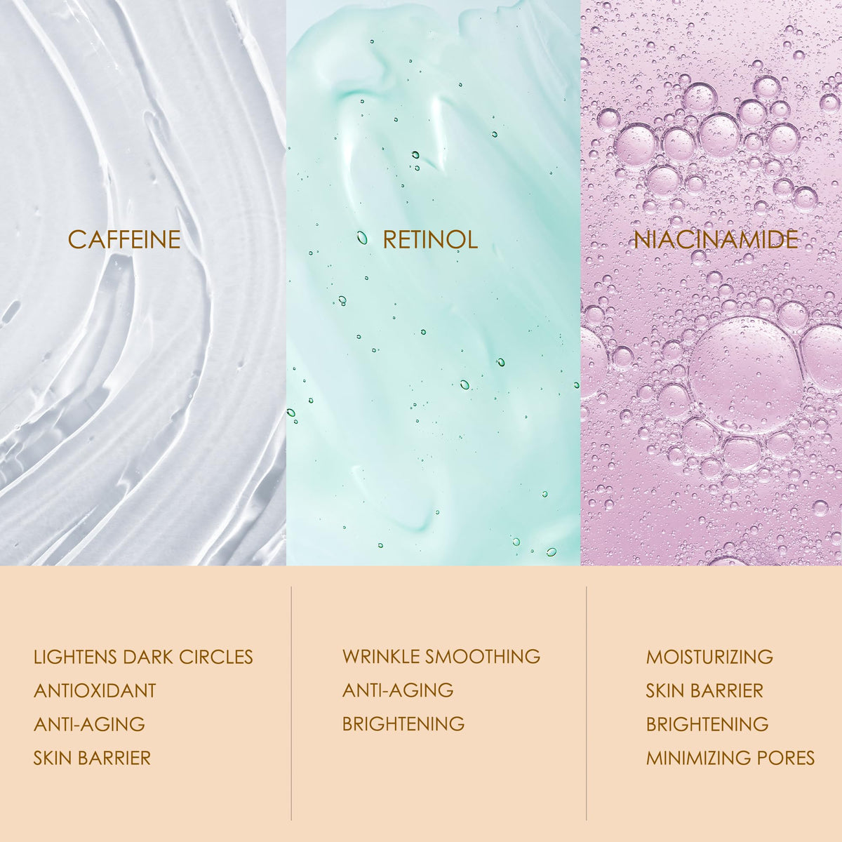 ANAREAL Eye Bags application on skin