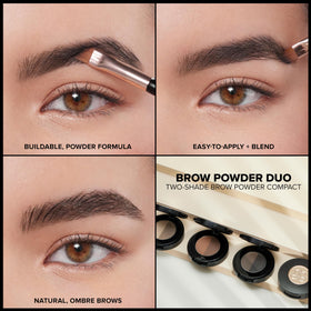 Anastasia Beverly Hills Brow Powder Duo application brush with powder