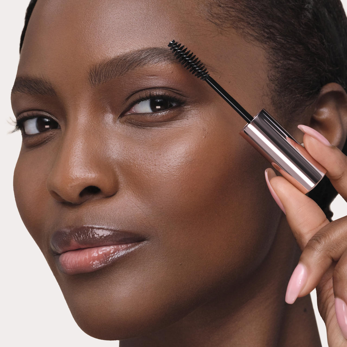 Anastasia Beverly Hills Clear Brow Gel applied to brows for a natural look