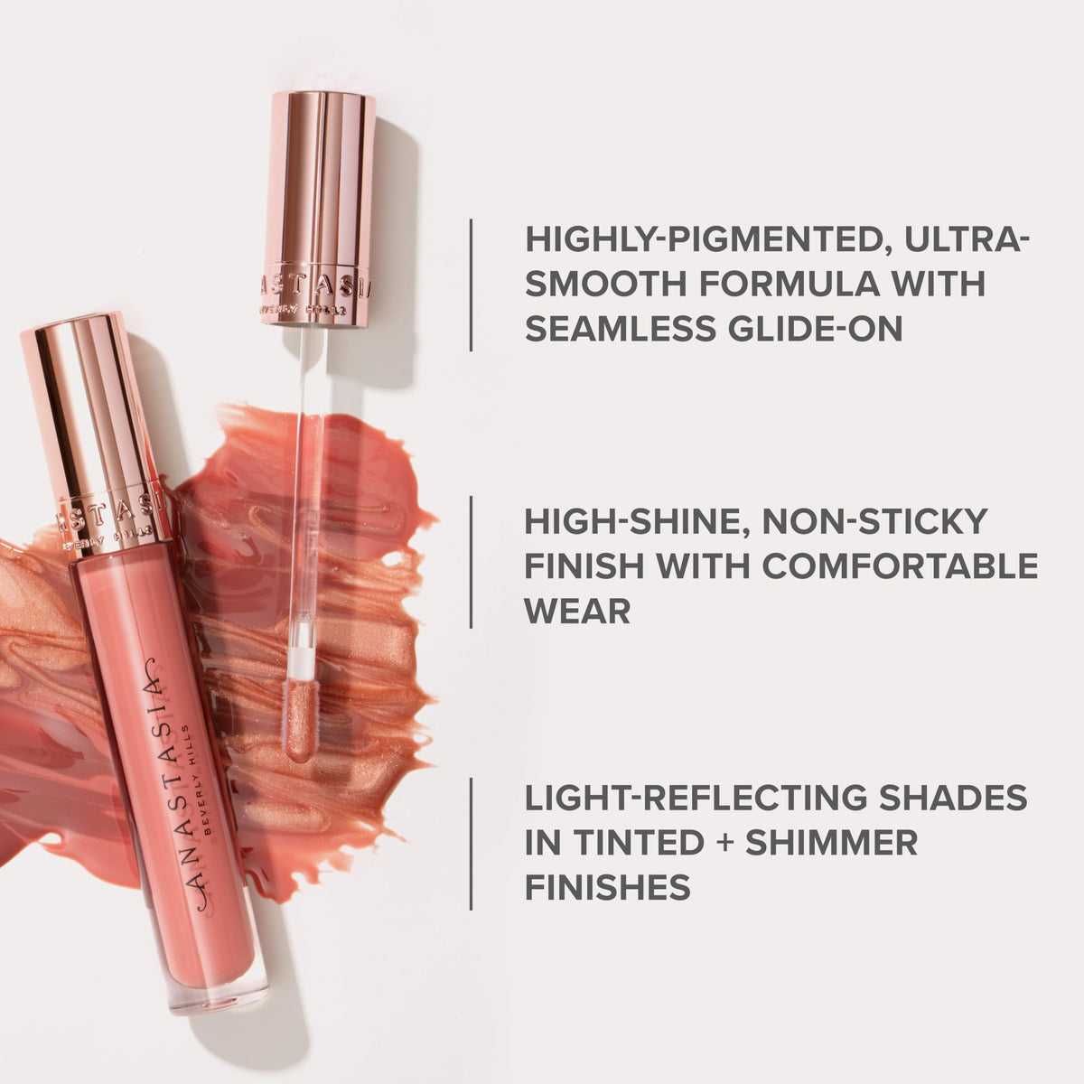 Anastasia Beverly Hills Lip Gloss Luminous Tinted swatch on skin