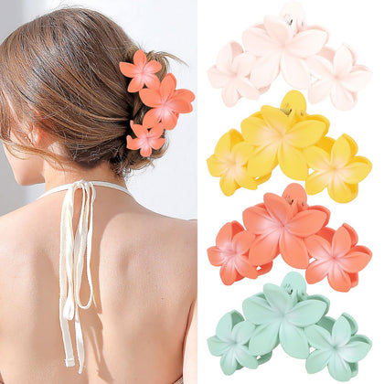 ANBALA Flower Hair Accessories set of 4 colourful claw clips
