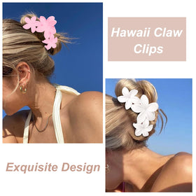 ANBALA flower hair clip in white against a neutral background