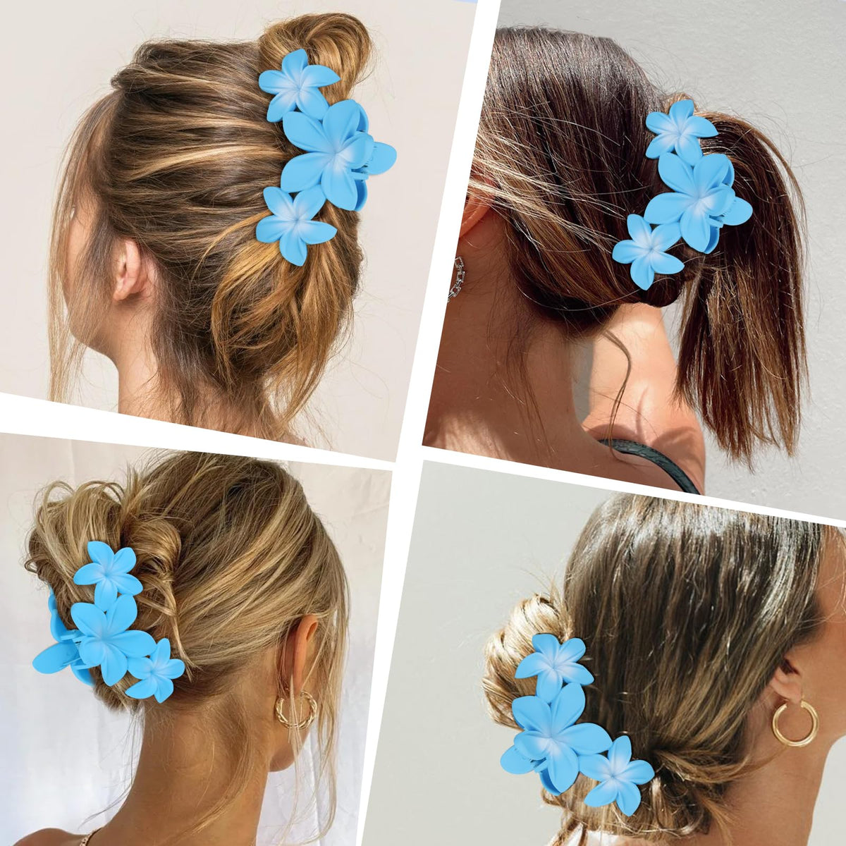 ANBALA Flower Hair Clips in use at the beach