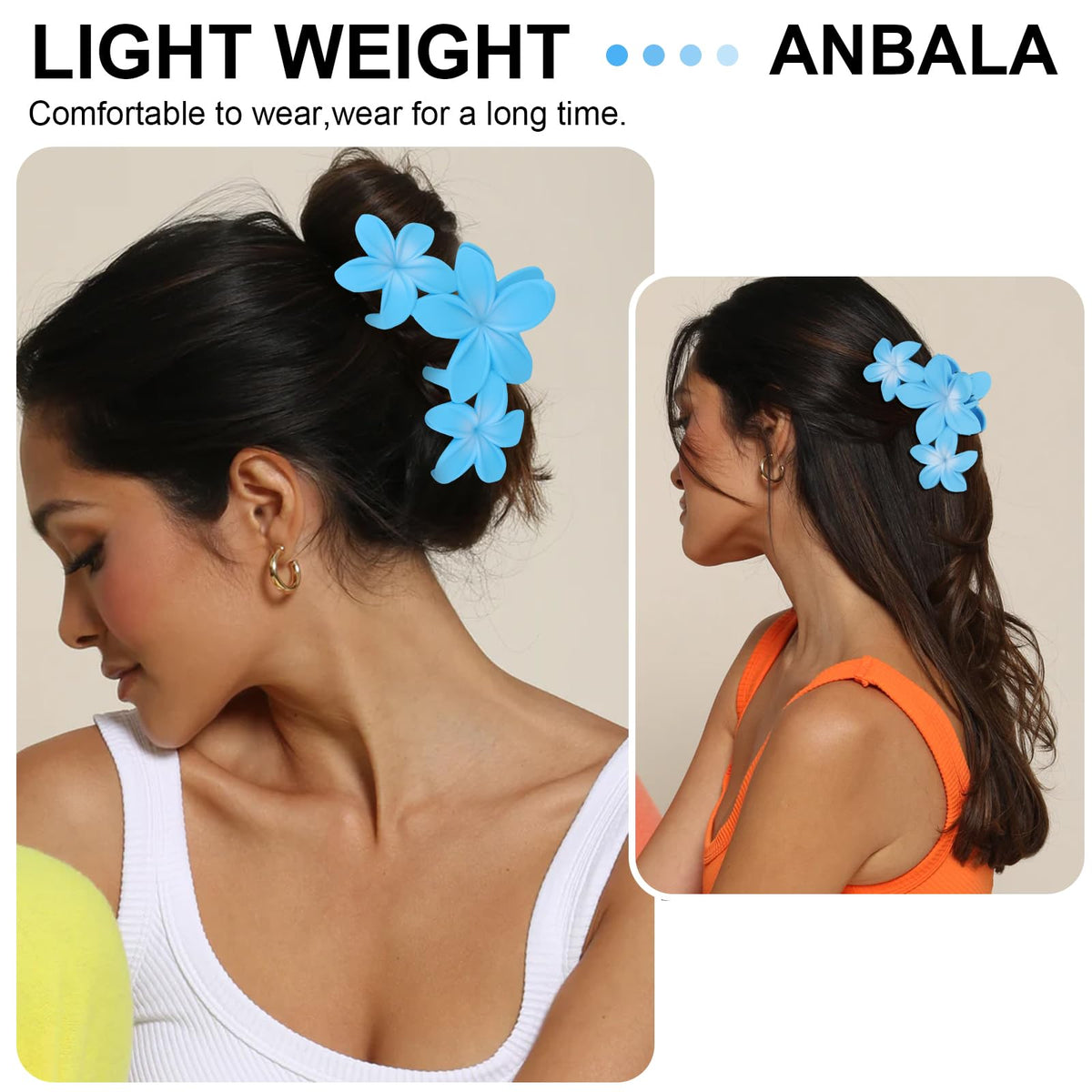 ANBALA Flower Hair Clips packaging display
