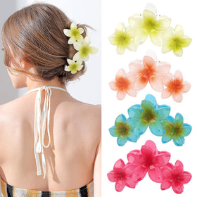 ANBALA flower hair clips set of 4 in vibrant colours