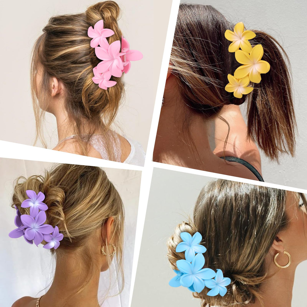 ANBALA Hawaiian Plumeria Large Claw Clip lifestyle scene