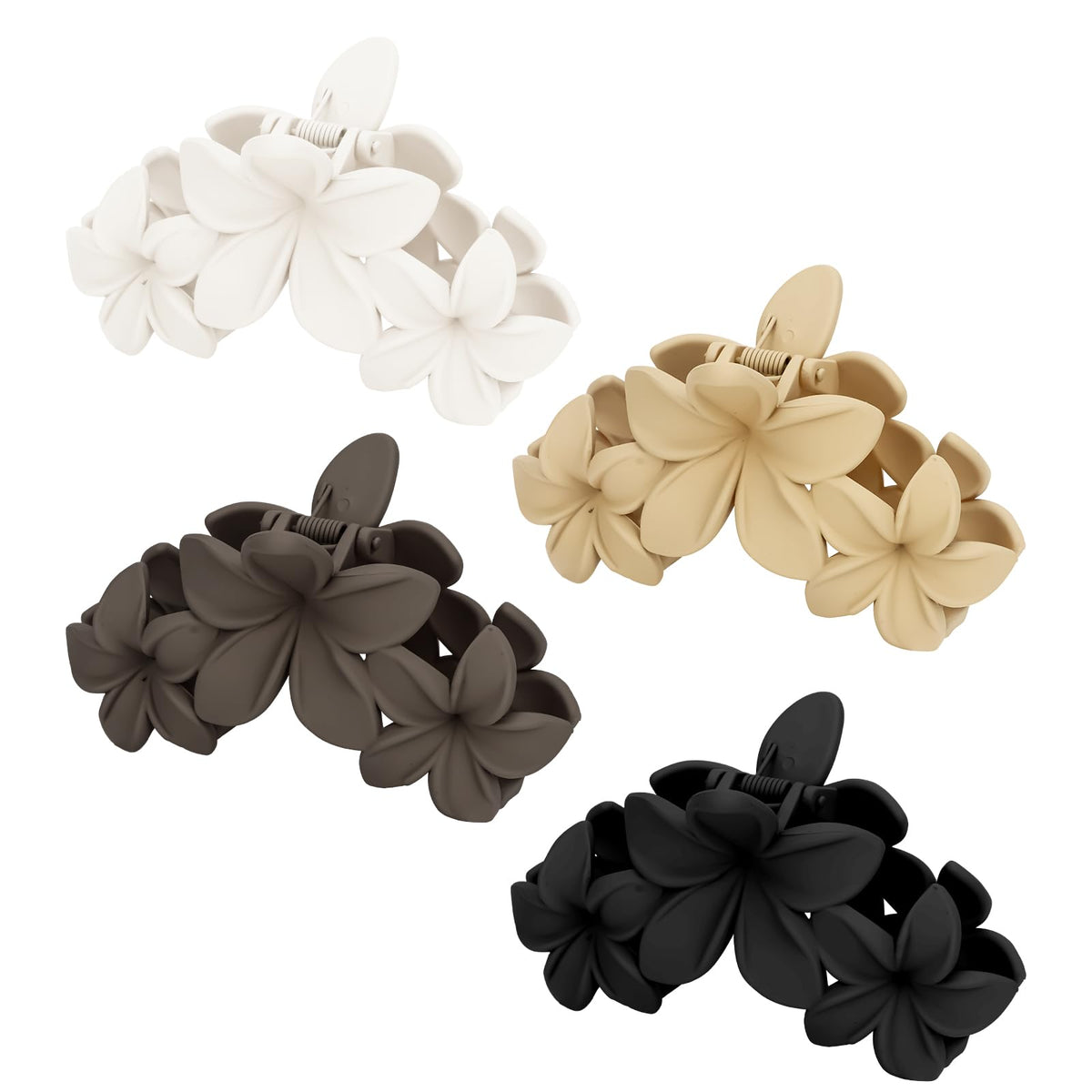 ANBALA large plumeria hair clip in apricot