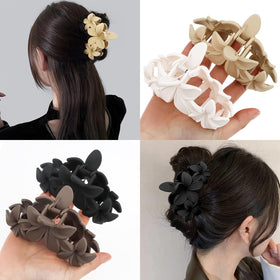 ANBALA large plumeria hair clip in brown