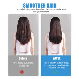 Ancable Travel Folding Hair Brush back view showing ergonomic grip