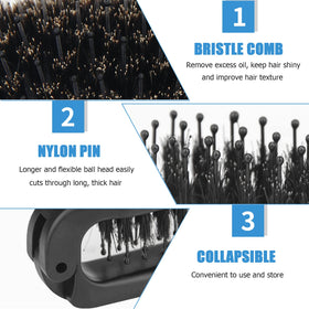 Ancable Travel Folding Hair Brush folded compact size