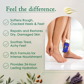 Ancient Greek Remedy Dry Cracked Heel Repair Balm on a wooden surface
