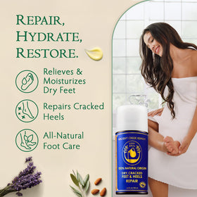 Ancient Greek Remedy foot balm packaging with ingredients