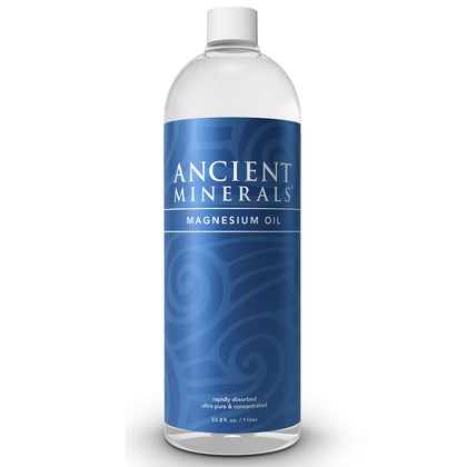 Ancient Minerals Magnesium Oil Refill 33oz front view