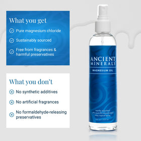 Ancient Minerals Magnesium Oil Refill 33oz packaging details