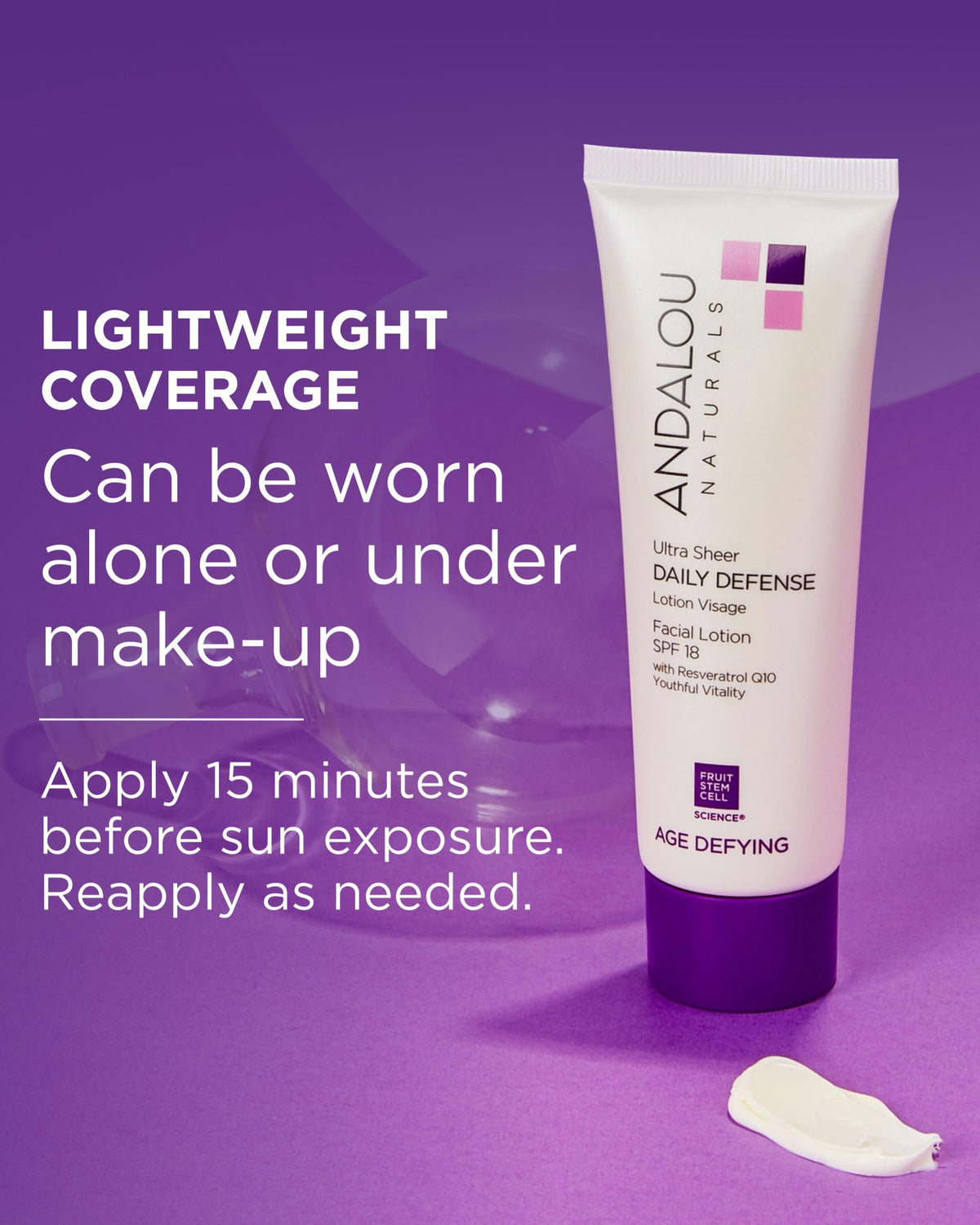 Andalou Naturals Age Defying Ultra Sheer Daily Defence packaging