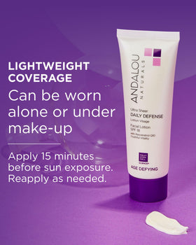 Andalou Naturals Age Defying Ultra Sheer Daily Defence packaging