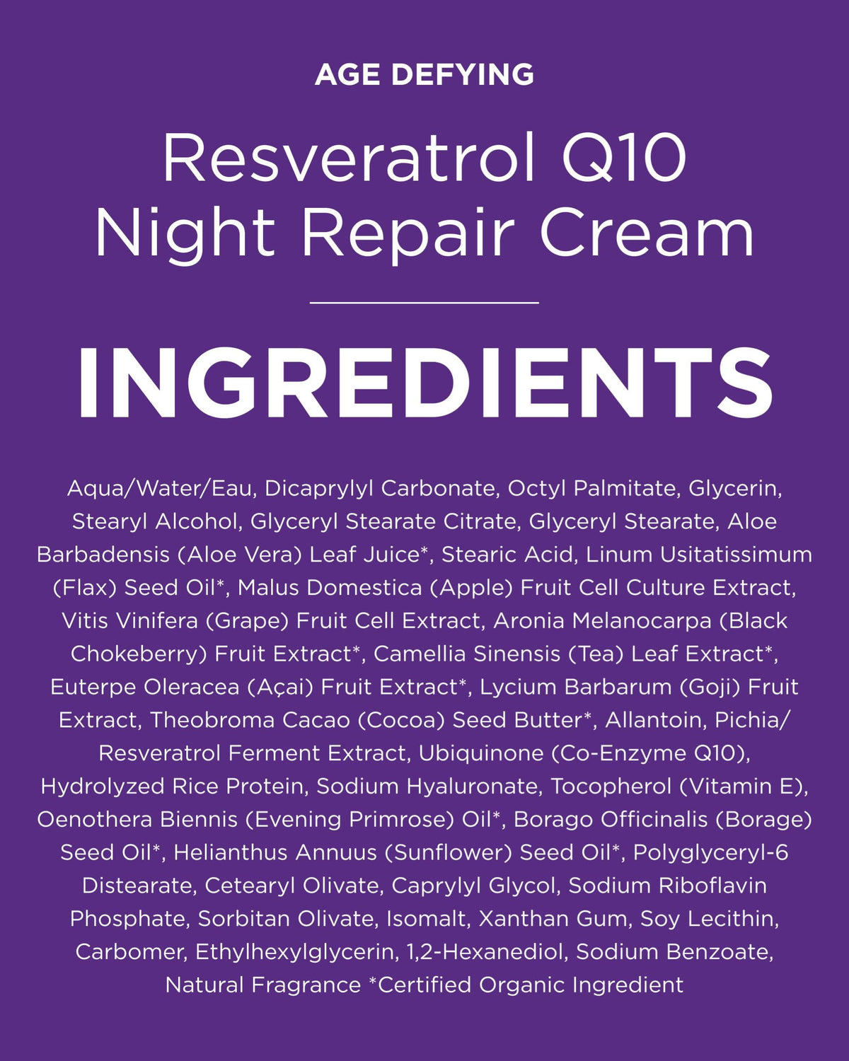 Andalou Naturals Resveratrol Q10 Night Repair Cream in a bathroom setting
