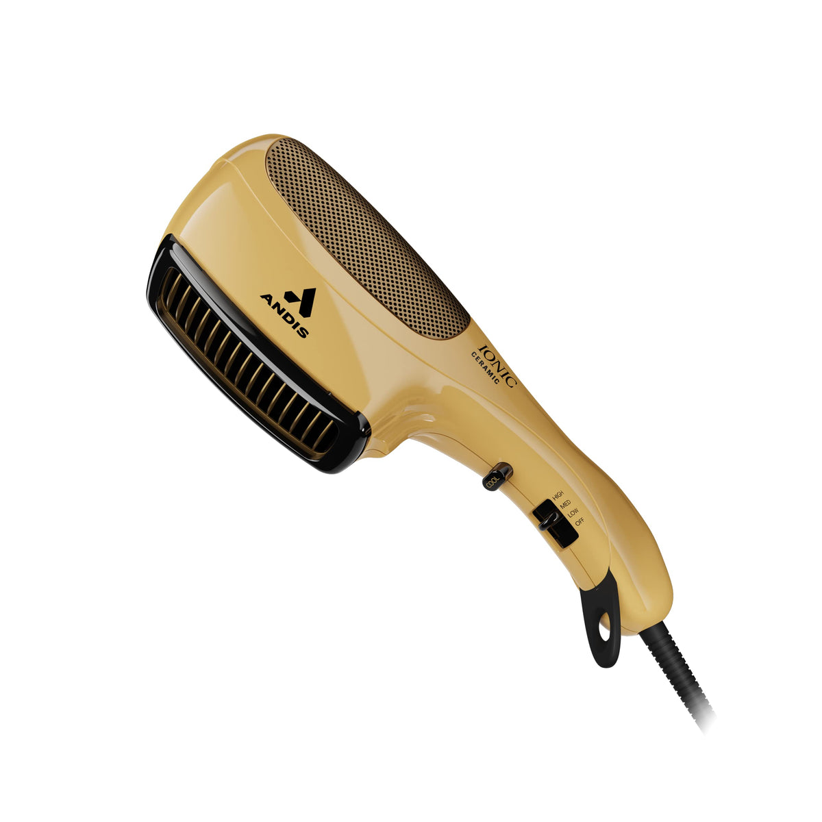Andis 82125 1875W Ionic Ceramic Hair Dryer in Gold front view