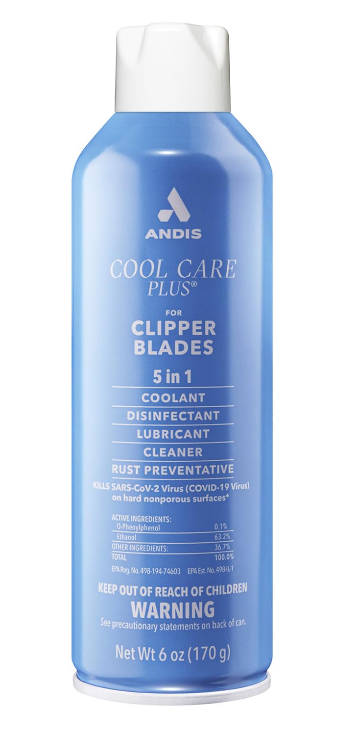 Andis Cool Care Plus 5-in-1 Clipper Blade Spray 6oz front view
