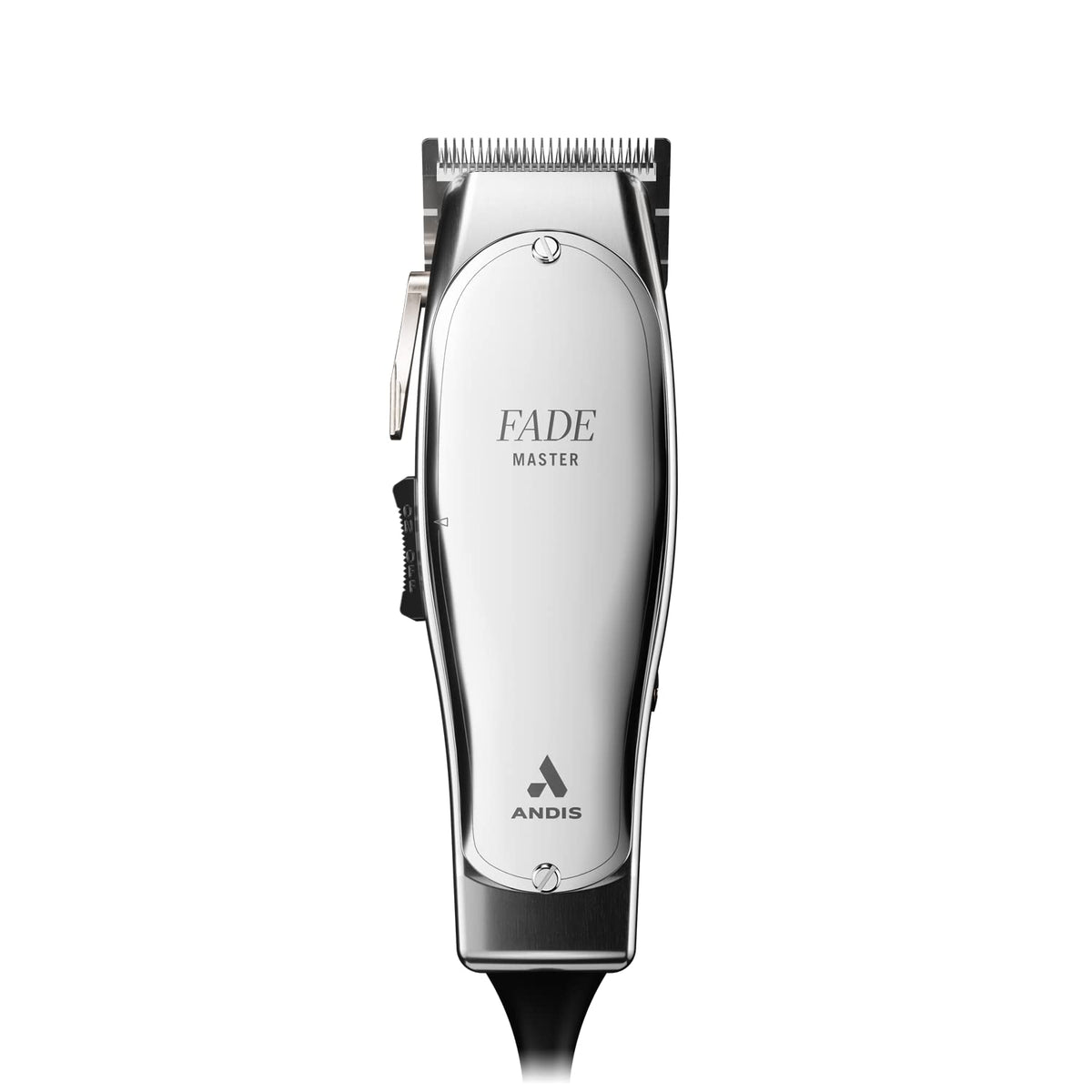 Andis Fade Master Adjustable Clipper front view with carbon steel blade