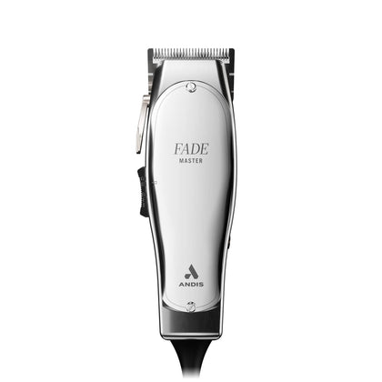 Andis Fade Master Adjustable Clipper front view with carbon steel blade