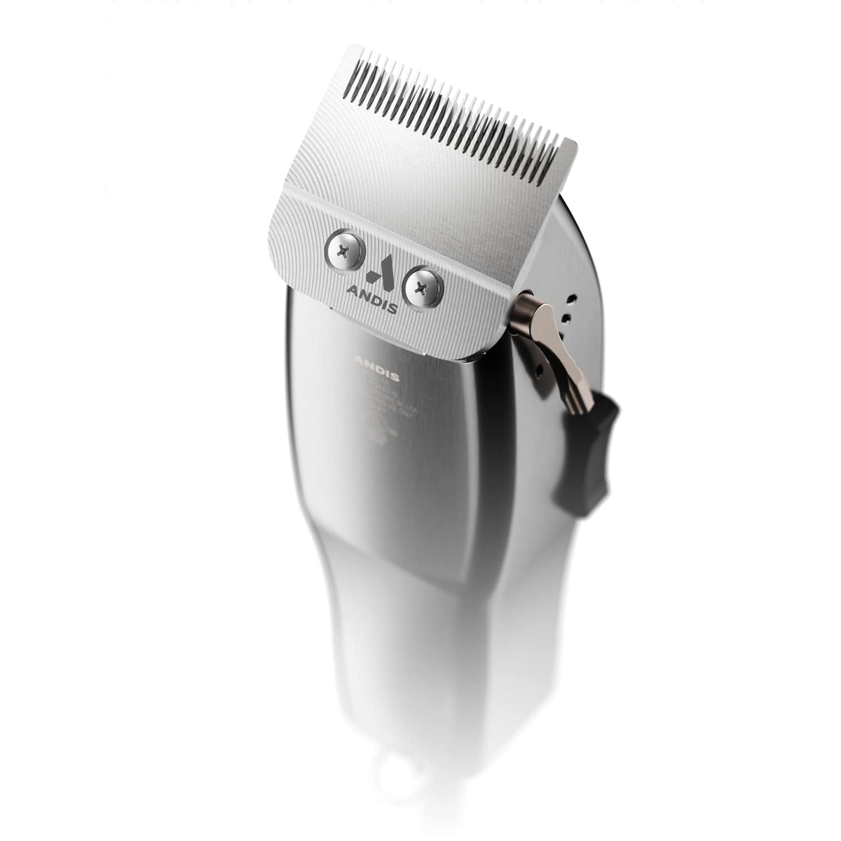 Andis Fade Master Clipper side view showcasing aluminum housing