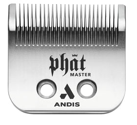Andis Phat Master Replacement Blade front view, silver finish