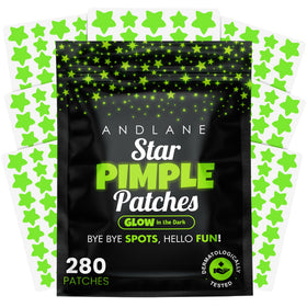 Andlane Star Pimple Patches 280Pcs front view with glow in the dark stars
