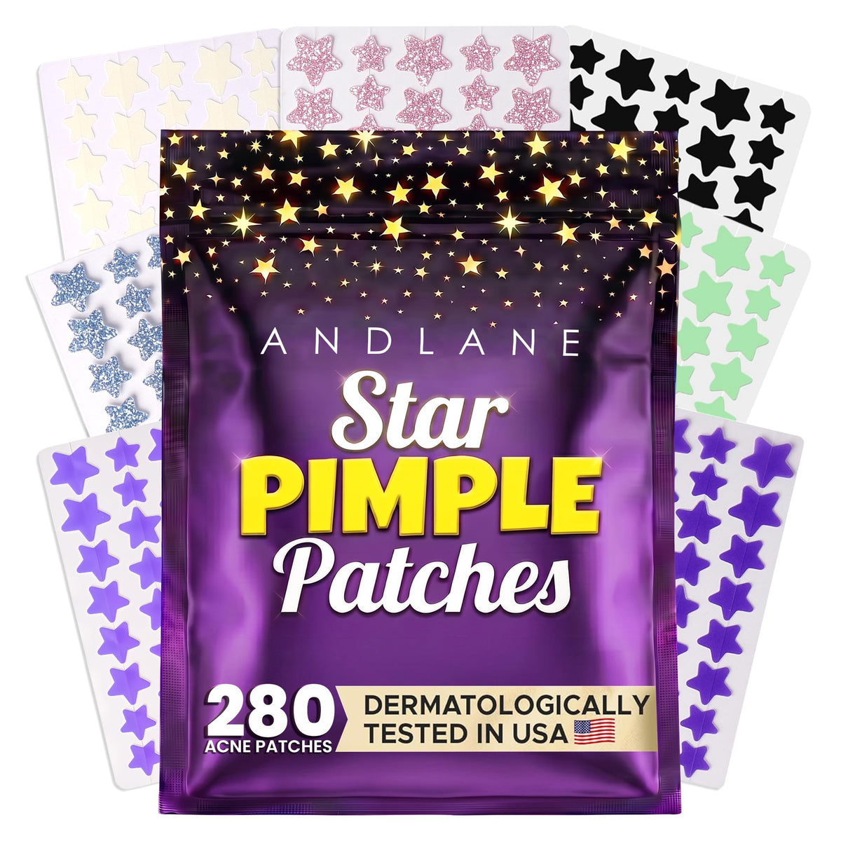 Andlane Star Pimple Patches in assorted colours front view