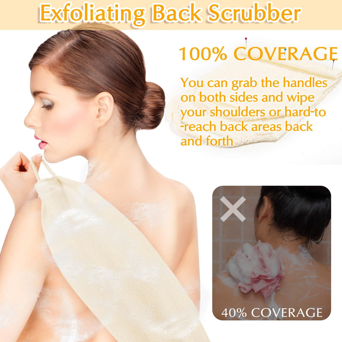 Anezus exfoliating gloves on a bathroom counter