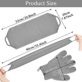 Anezus exfoliating gloves showing elastic wrist design