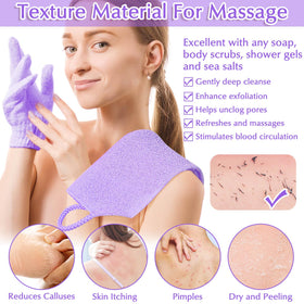 Anezus exfoliating scrubber in use during a shower