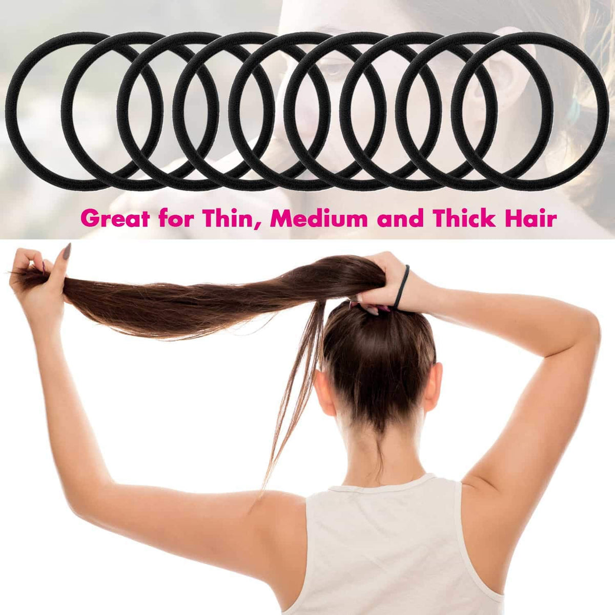 Anezus hair ties alongside other hair accessories