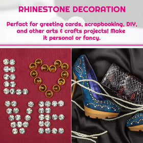 Anezus rhinestone stickers on a scrapbook page